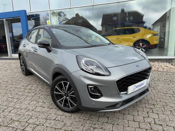 Used 2023 Ford Puma 1.0T EcoBoost MHEV Titanium SUV 5dr Petrol Hybrid Manual Euro 6 (s/s) (125 ps) Solar Silver at Dinnages
