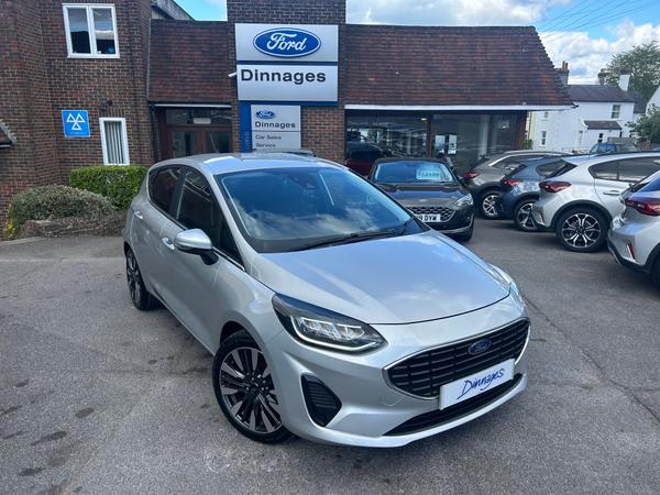 Used 2023 Ford Fiesta 1.0T EcoBoost MHEV Titanium X Hatchback 5dr Petrol Hybrid Manual Euro 6 (s/s) (125 ps) Moondust Silver at Dinnages
