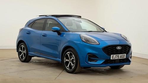 Used 2025 Ford Puma 1.0 MHEV ST-LINE MILD HYBRID MEGA SPEC LOW MILEAGE Digital Aqua Blue at Lawtons of Tadcaster