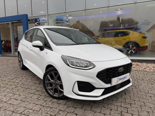 Used 2023 Ford Fiesta 1.0T EcoBoost ST-Line Hatchback 5dr Petrol Manual Euro 6 (s/s) (100 ps) Frozen White at Dinnages