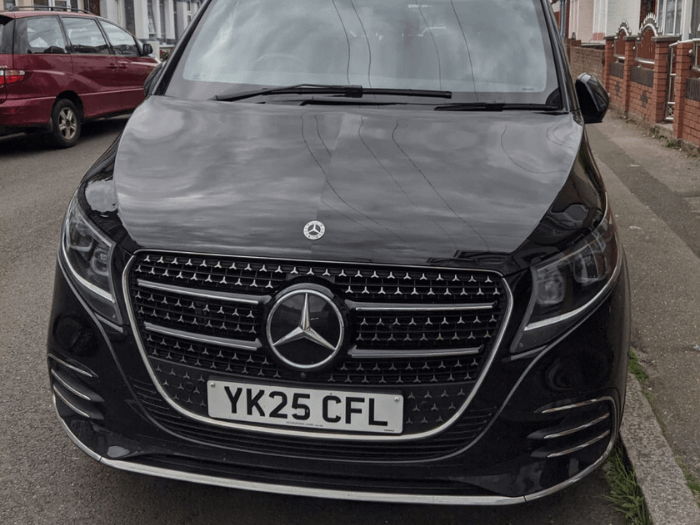 Black Mercedes-Benz V Class Overview Shot