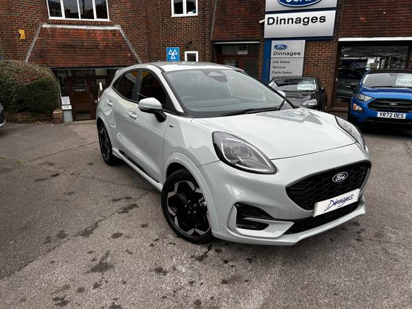 Used 2025 Ford Puma 1.0T EcoBoost MHEV ST-Line X SUV 5dr Petrol Hybrid DCT Euro 6 (s/s) (125 ps) Cactus Grey at Dinnages