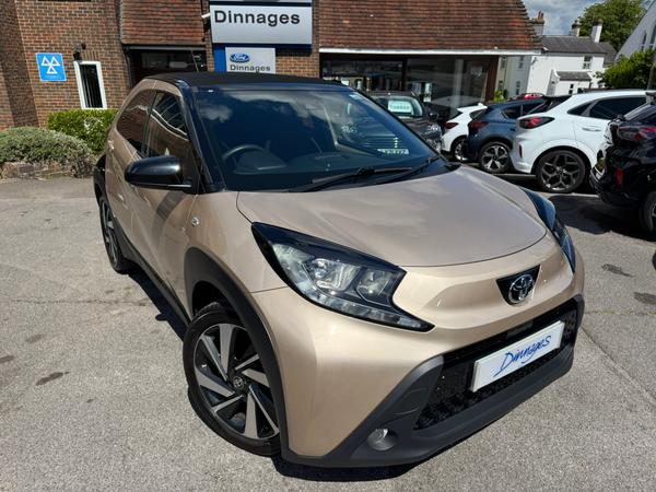 Used 2023 Toyota Aygo X 1.0 VVT-i Edge Hatchback 5dr Petrol Manual Euro 6 (s/s) (72 ps) Beige at Dinnages