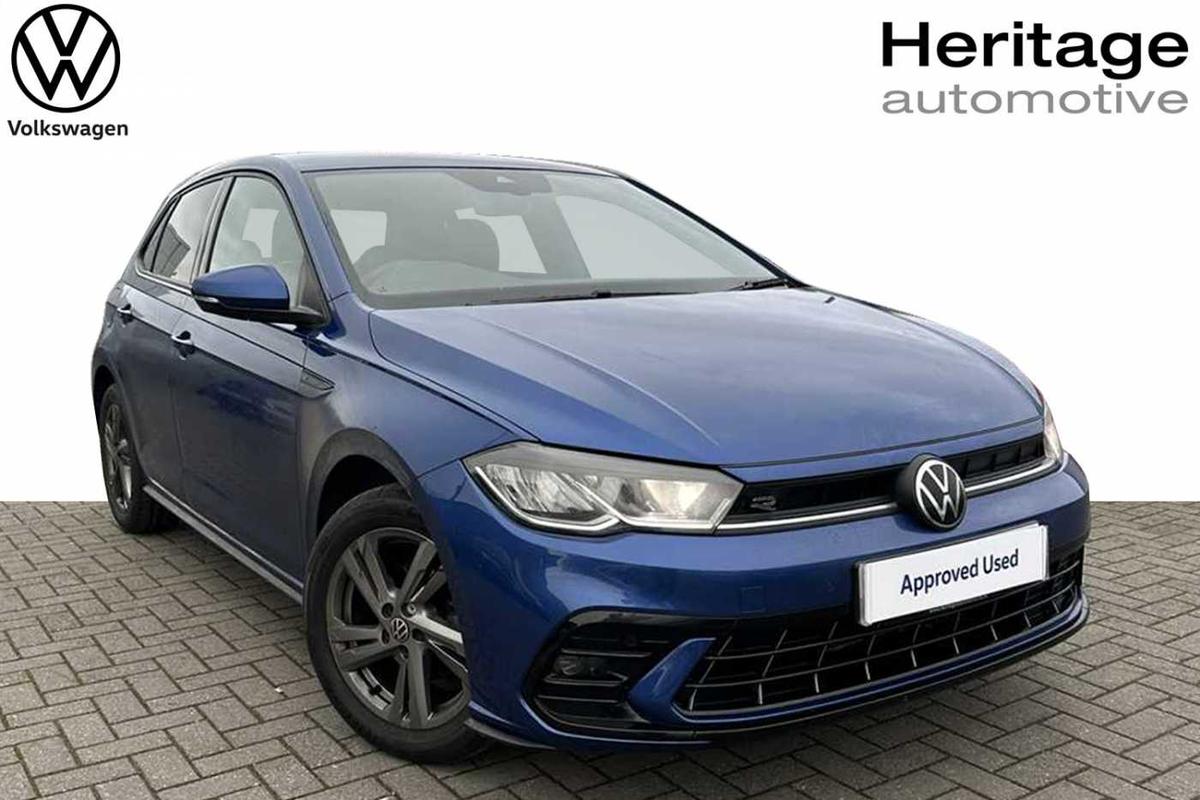 Used 2023 Volkswagen Polo MK6 Facelift 1.0 TSI 95PS R-Line - Spare Wheel -  Rear Camera £19,850 9,500 miles Reef blue