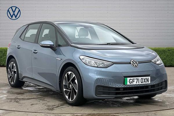Used 2021 Volkswagen ID.3 150kW Life Pro Performance 58kWh 5dr Auto **EAST DERRY ALLOYS** Stonewashed Blue at Martins Group