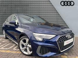Used 2024 Audi A3 Saloon S line 35 TFSI  150 PS S tronic Navarra blue, metallic