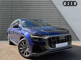 Used 2023 Audi Q8 S line 55 TFSI quattro 340 PS tiptronic Navarra Blue Metallic