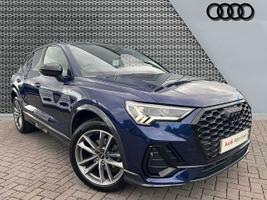 Used 2023 Audi Q3 Sportback Black Edition 35 TDI  150 PS S tronic Navarra blue, metallic