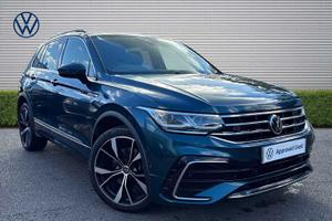 Used 2021 Volkswagen Tiguan 2.0 TDI 200 4Motion R-Line 5dr DSG Nightshade Blue