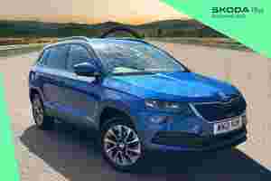 Used 2021 ŠKODA Karoq SUV 1.5 TSI (150ps) SE Drive ACT DSG Race Blue