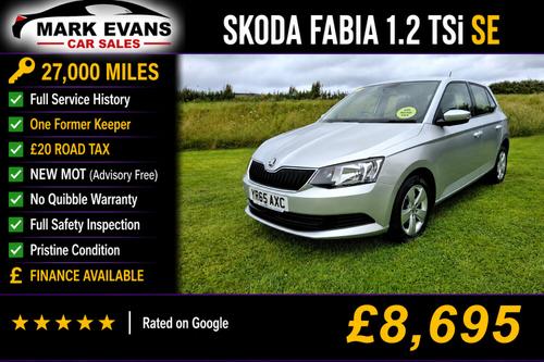2015 SKODA FABIA 1.2 TSI 90 SE 5DR PETROL 27,000 MILES MANUAL ONLY 8,695 VIEW... photo