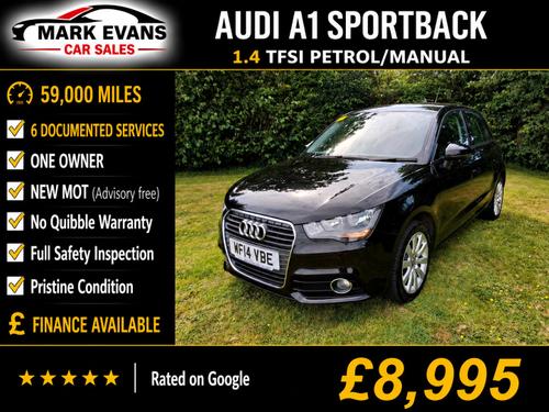 2014 AUDI A1 1.4 TFSI SPORT 5DR PETROL 59,000 MILES MANUAL ONLY 8,995 VIEW DETAILS... photo