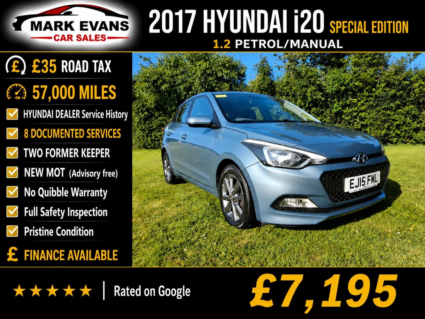 HYUNDAI I30 1.4 CLASSIC 5DR PETROL 57,000 MILES MANUAL ONLY 7,195 VIEW DETAILS...