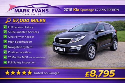 2016 SPORTAGE 1.7 CRDI ISG AXIS EDITION 5DR DIESEL 57,000 MILES MANUAL ONLY 8,795... photo