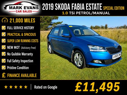 2019 SKODA FABIA 1.0 TSI SE 5DR PETROL 21,000 MILES MANUAL ONLY 11,495 VIEW DETAILS... photo