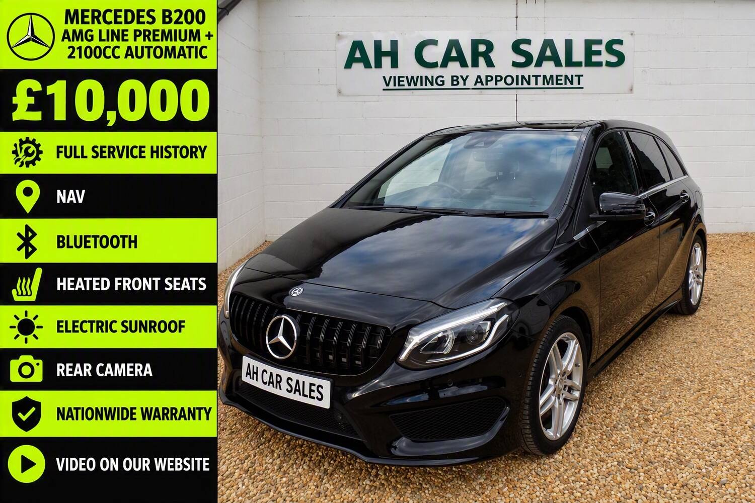 MERCEDES B CLASS B200D AMG LINE PREMIUM PLUS 5DR AUTO DIESEL 70,347 MILES AUTOMATIC ONLY...